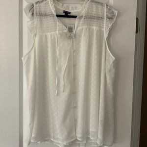 Brand new sheer white shirt from Torrid size 3x 22-24